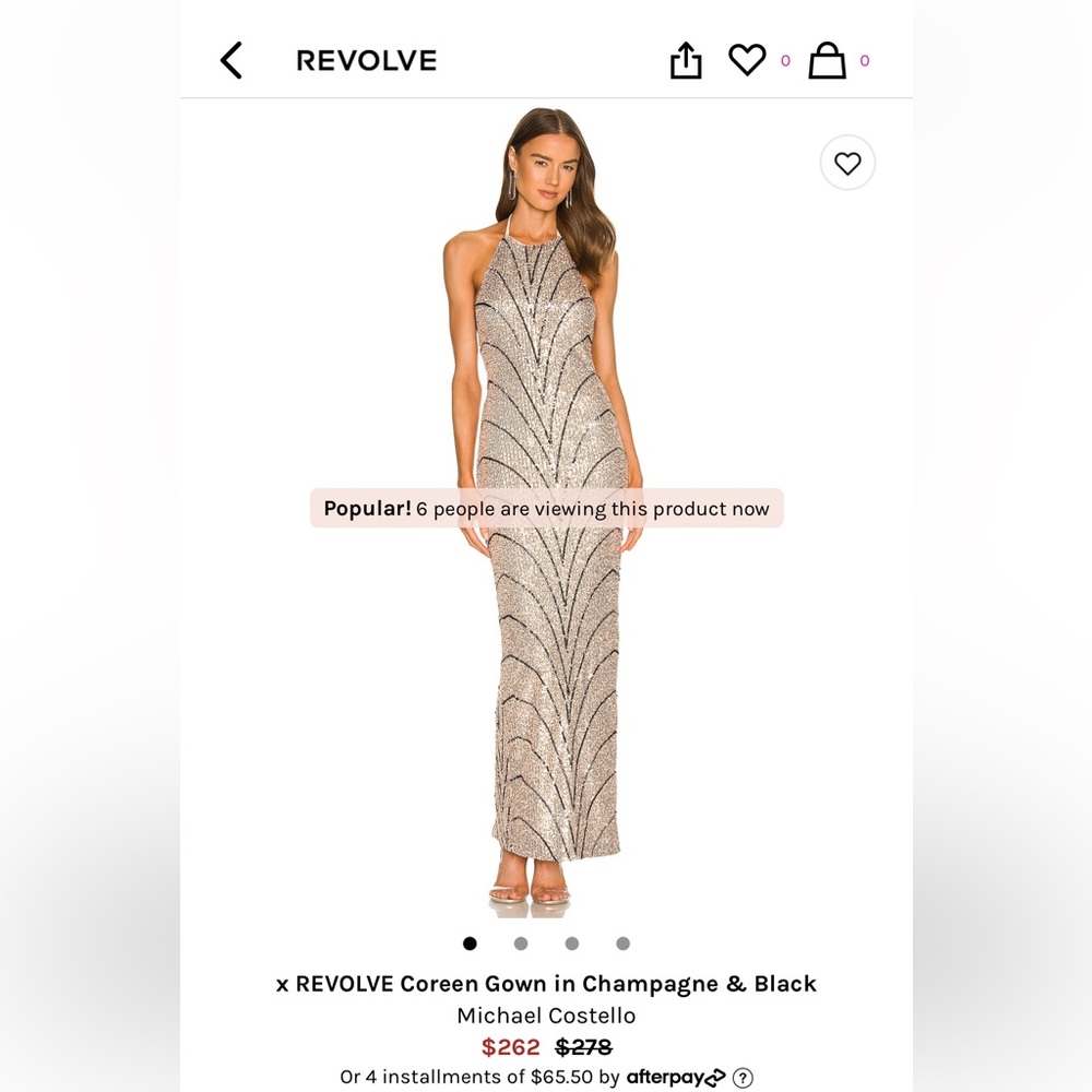 REVOLVE Coreen Gown in Champagne & Black